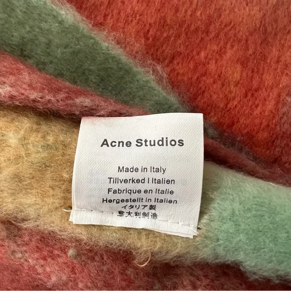 ACNE STUDIOS Checkered Mohair Scarf - Picture 6 of 8